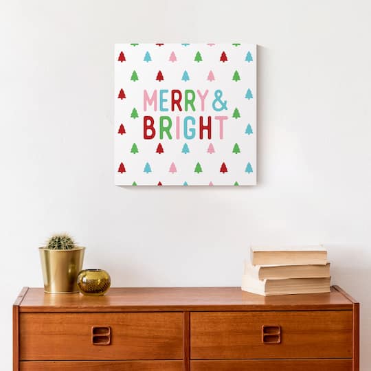 Merry and Bright 12x12 Canvas Wall Art
